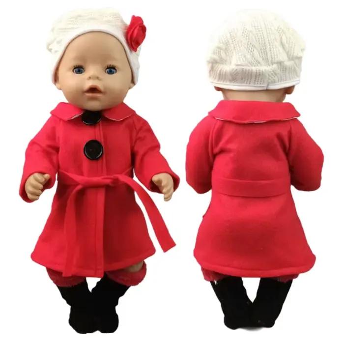 Vêtements de poupée pour nouveau-né, pull à capuche pour fille de 18 pouces, veste, jouets, tenues d