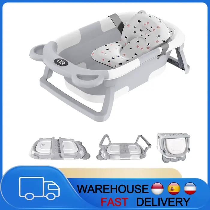 Baignoire pliable pour bébé avec thermomètre intégré