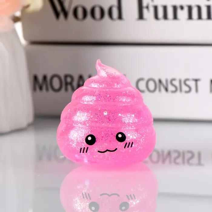 Nouveauté Squishy caca Stress balle Squishies jouets paillettes drôle Stretch presser Fidget