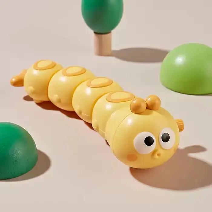 Petits animaux pour enfants déplacer et courir clockwork chenille bébé puzzle chaîne enroulement