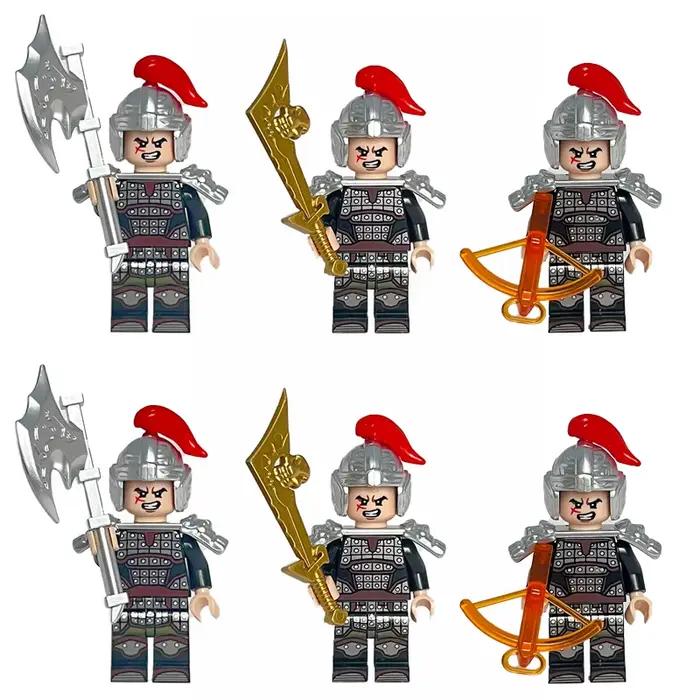 Jouet de construction créatif pour garçon, soldat des Trois Royaumes, blocs à assembler, cadeau