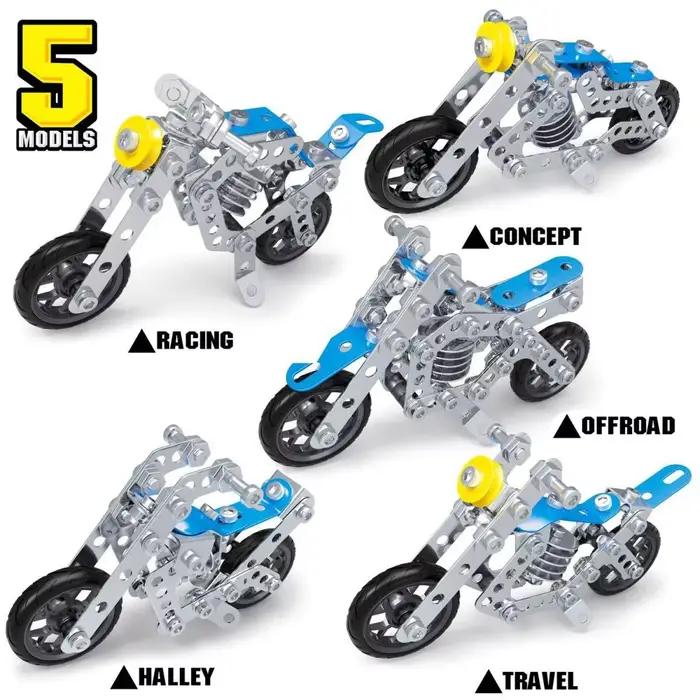 Série militaire de construction en plastique ABS blocs autobloquants pour enfants jouets d'assemblage kit de construction de voiture de course et moto pour garçons occasions spéciales