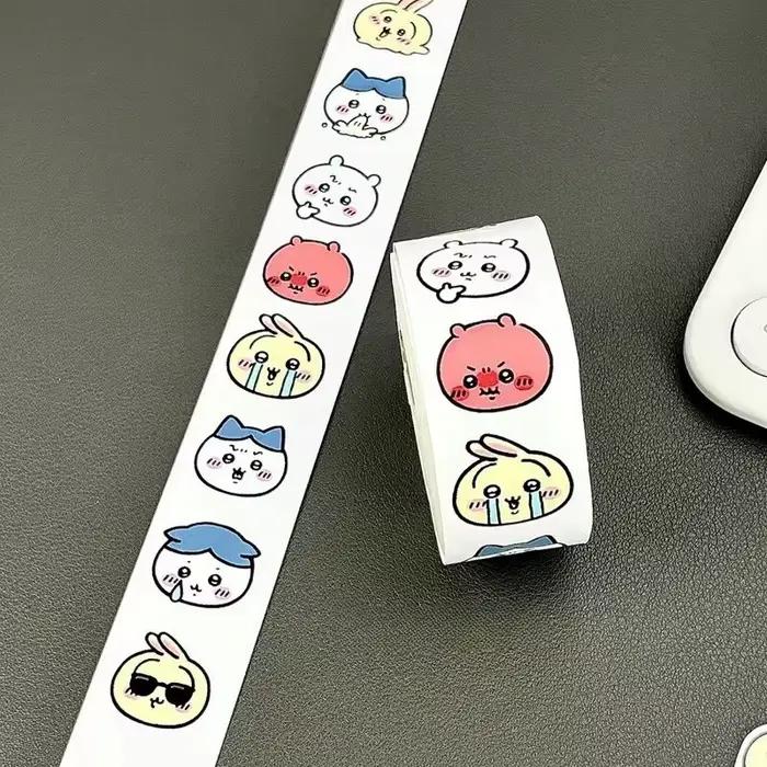 Autocollants Chiikawa Hachiware Usagi Accessoires Anime Design Mignon Cahier Etudiant Décoration Fantaisie Blanc Bleu Rouge