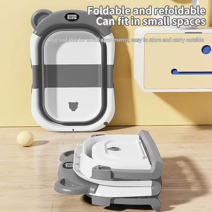 Baignoire pour bébé pliable avec thermomètre intégré