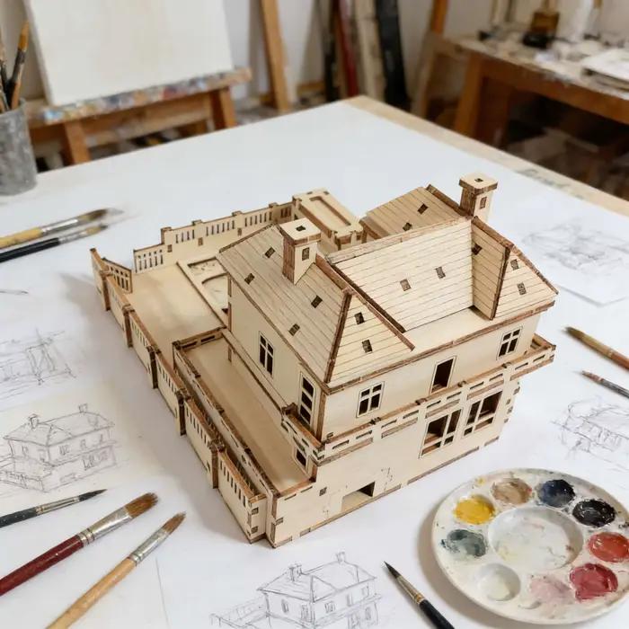 Puzzle 3D en bois de construction de villa de campagne pour adolescents et adultes améliorer leurs compétences de raisonnement spatial et de créativité jouer occassions spéciales