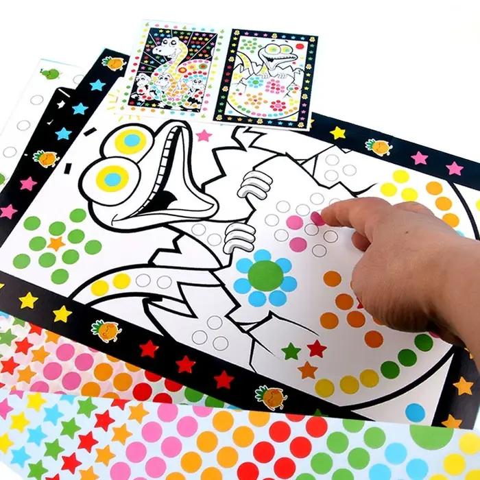 Autocollants de points de Puzzle amusants pour enfants