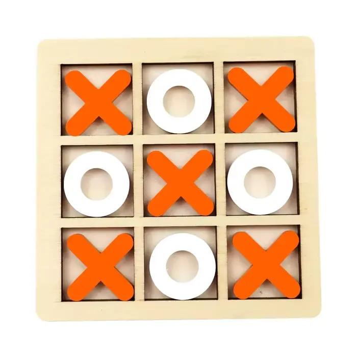 Jeu de société Tic Tac Toe en bois massif