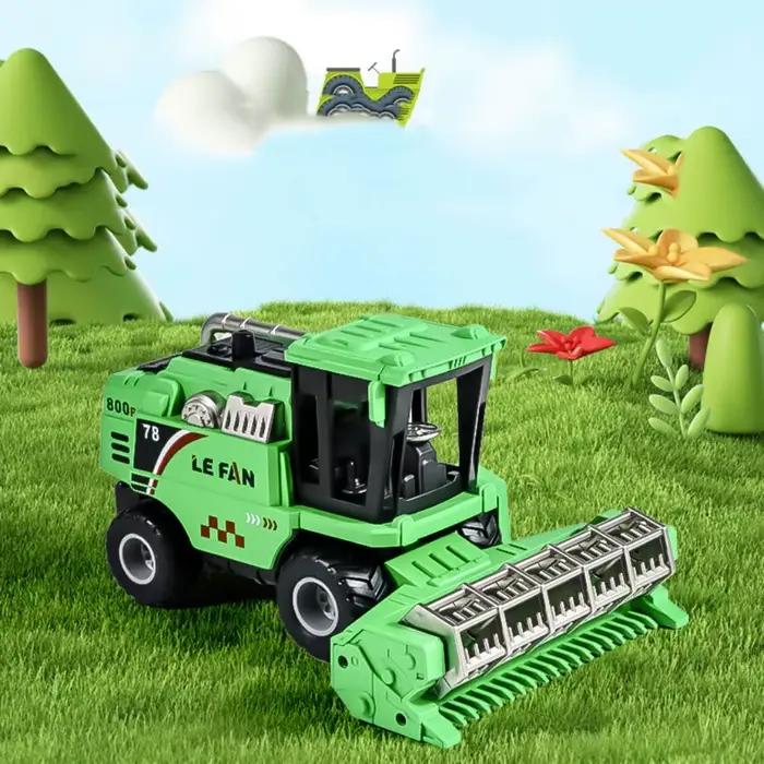 Récolteuse amusante, Simulation de ferme, tracteur, grue, chariot d'agriculteur, camion à benne basculante, compétences manuelles, ingénierie, inertie, voiture, cadeaux