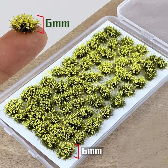 53 pièces/boîte Miniature fleur herbe modèle ABS plantes matériaux pour bricolage HO chemin de fer/construction/jardin