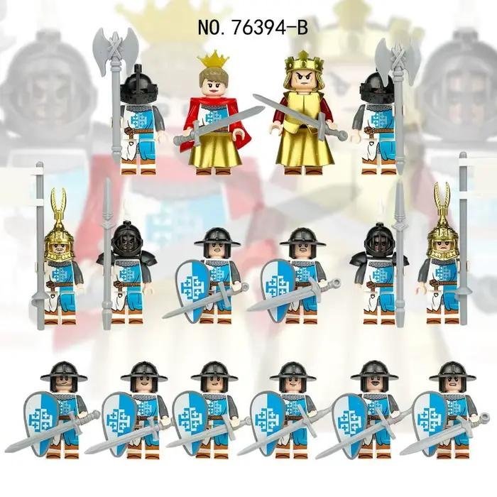 76394A Soldat médiéval Blocs de construction militaires Ensemble de construction Sec Briques Jouet éducatif DIY Cadeau pour enfants et adultes
