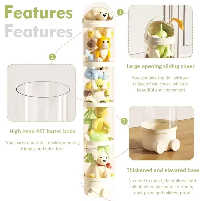 Boîte de rangement cylindrique pour poupée