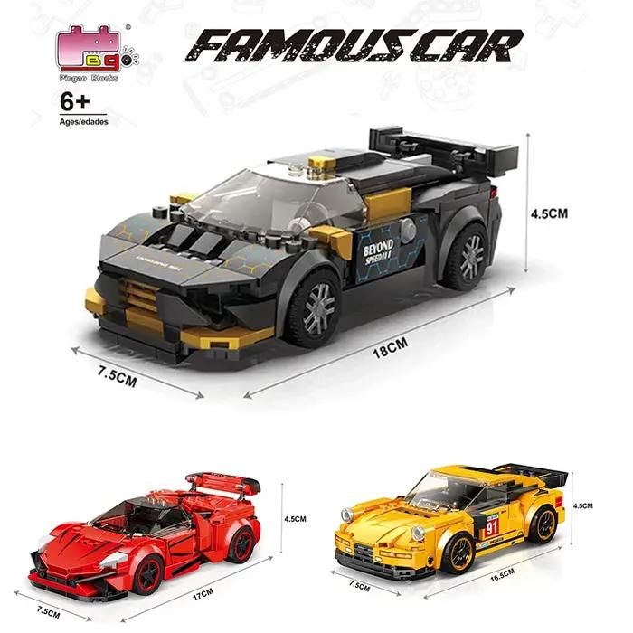Ensemble de blocs de construction de supercar de course de la série Speed