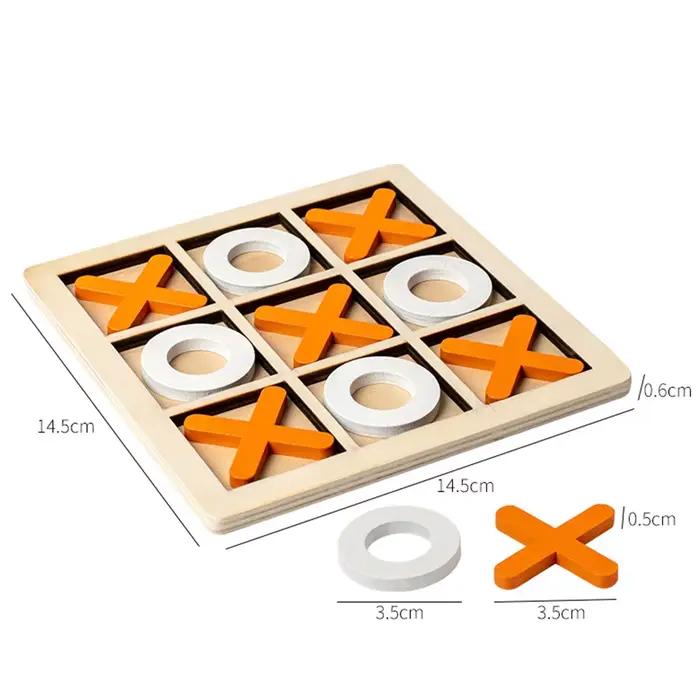 Jeu de jeu Montessori en bois, Mini Puzzle d'interaction d'échecs, entraînement du cerveau, apprenti