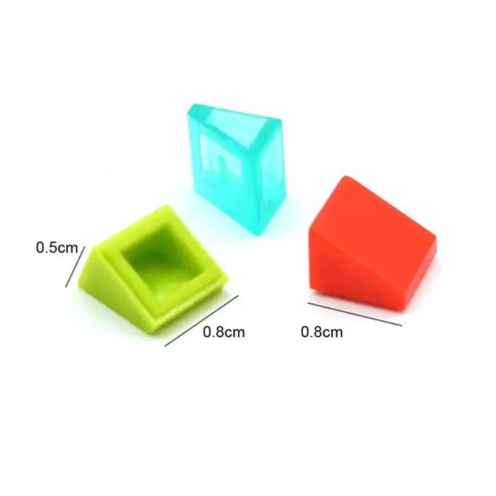 Blocs de construction pour enfants, 100 pièces, briques biseautées lisses, 1x1, taille créative éduc
