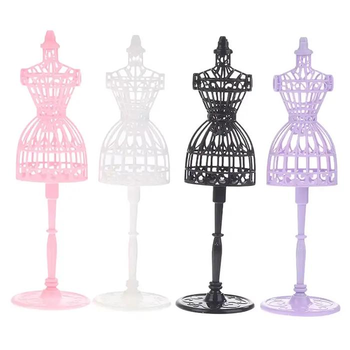 Mannequin modèle creux cintre support étagères pour poupées filles fantaisie poupée affichage robe v