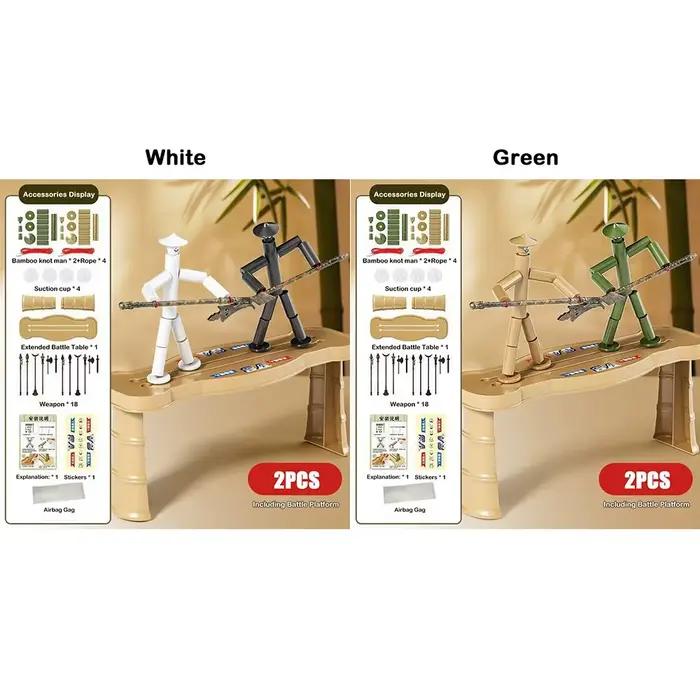 Jouet de combat en bambou pour homme à deux joueurs, jeux parents-unisexes, jeu de société de combat Anti-stress, sac de matériaux faits à la main, jouet de bricolage