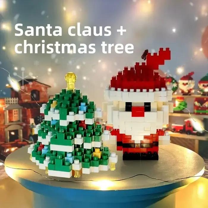 Cadeaux de noël série de blocs de construction père