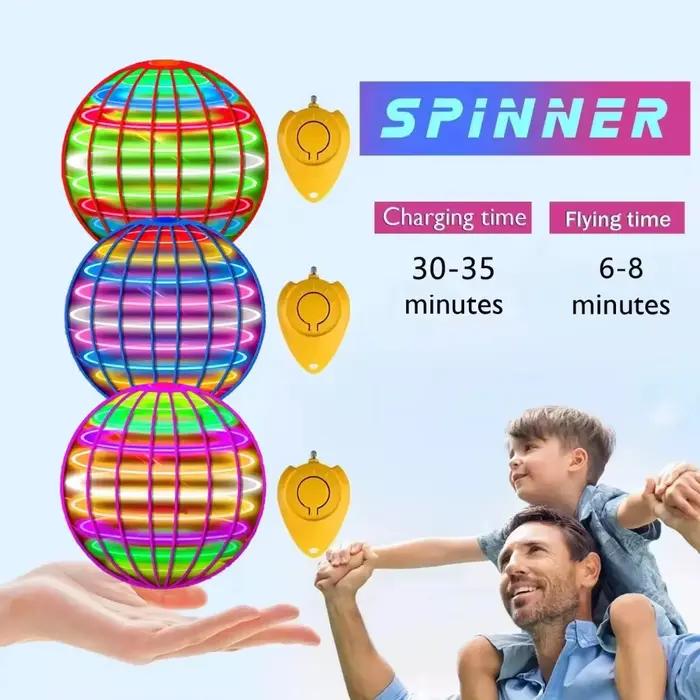 Balle volante jouet 2025 contrôlée à la main Boomerang Hover Ball jouets Fidget Flying Spinner avec lumières magiques