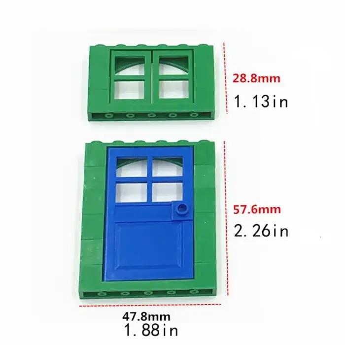 102 pièces porte fenêtre brique en vrac bricolage maison blocs de construction briques jouets ville architecte pour enfa