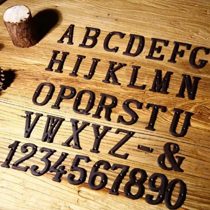 Numéros de lettres en métal de 0 à 9