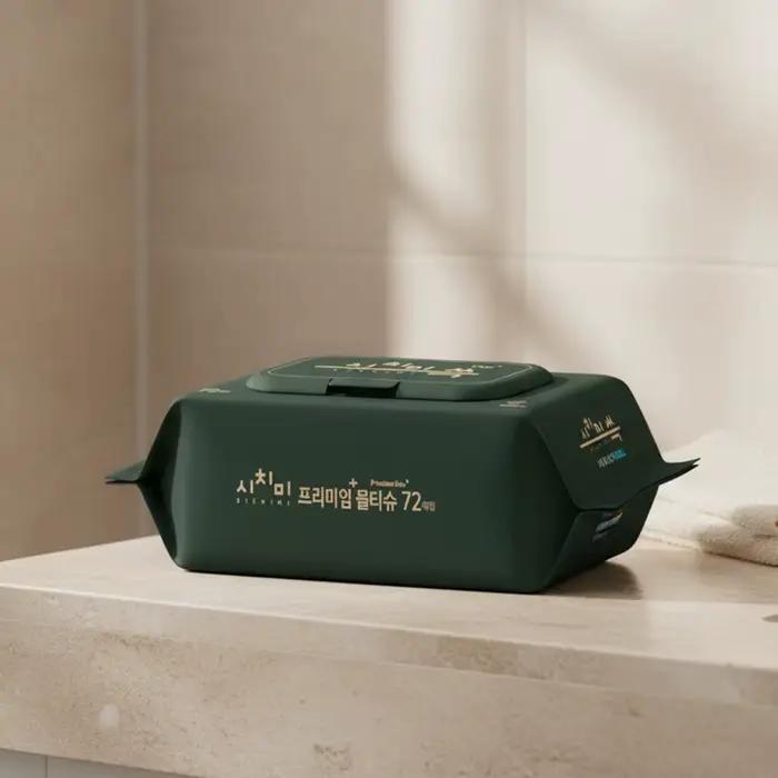 Sichimi Green Wet Baby Wipes premium gaufrage EWG casquette de qualité tout vert 72 paquets 10 paque