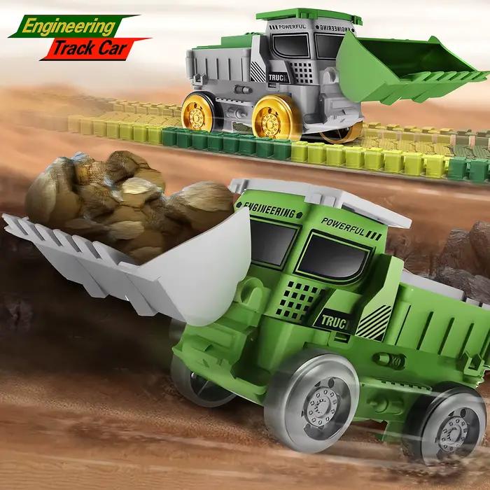 Piste de course jouet dinosaure avec pistes flexibles voitures électriques escalade magique voiture sur rail Flexible