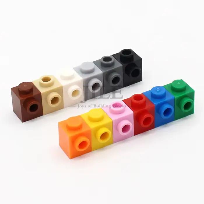 110 pièces Moc brique modifiée 1x1 avec goujon sur le côté 87087 bricolage bases blocs de constructi