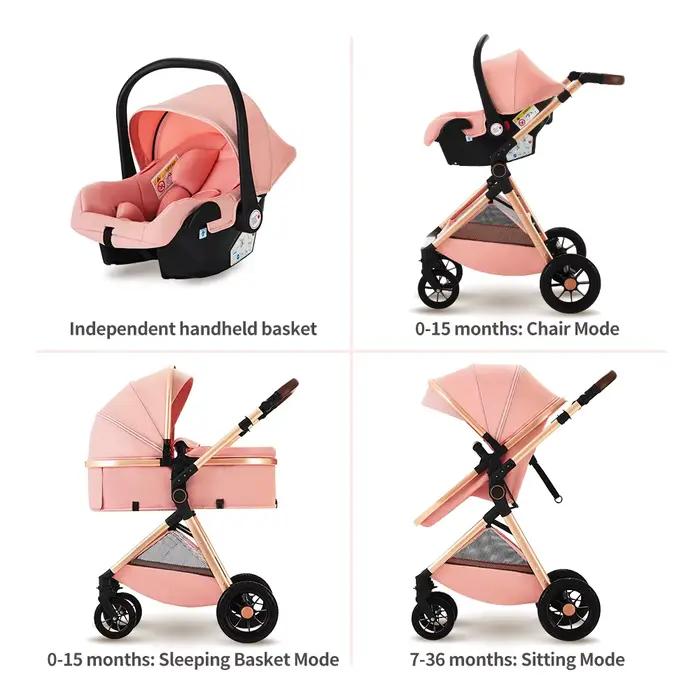 Poussette 3 en 1 pour bébé