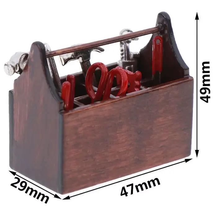 Boîte à outils Miniature pour maison de poupée 1:12