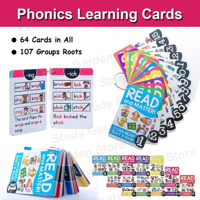 Cartes d'apprentissage de la phonétique anglaise Montessori pour enfants de maternelle et primaire, jeu éducatif pour enseignants et parents, aide à la lecture et à l'orthographe, outil de développement cognitif