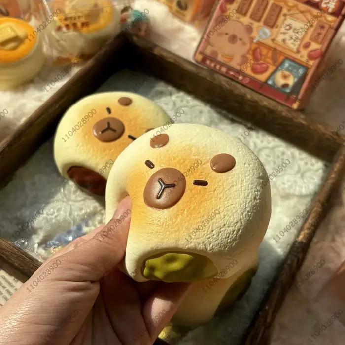 Capybara boulangerie lente augmentation Squishy Capybara jouet pain pâtisserie gâteau presser soulagement du Stress main relaxant cadeau rebond doux