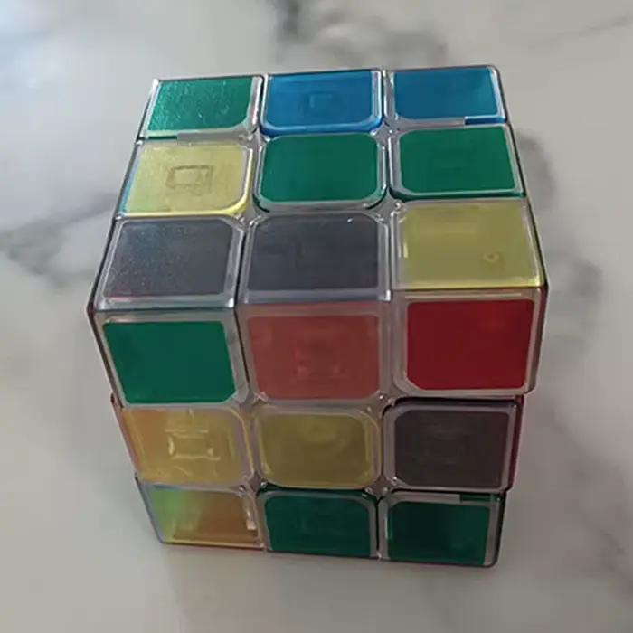 Cube de puzzle transparent 3x3x3 en plastique pour adolescents et jeunes adultes, jouet éducatif et cadeau idéal pour les occasions spéciales