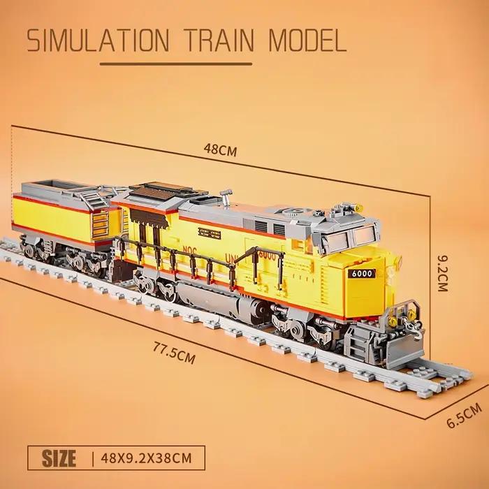 MOC City Train ensemble de construction modèles Machine Locomotive puissance fonction technique blocs