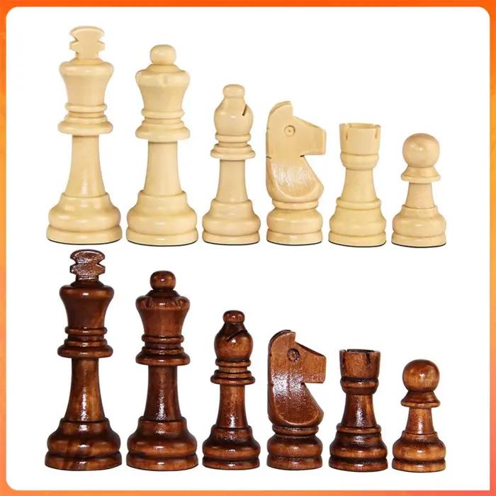 Pions d'échecs en bois Staunton standard pour tournoi