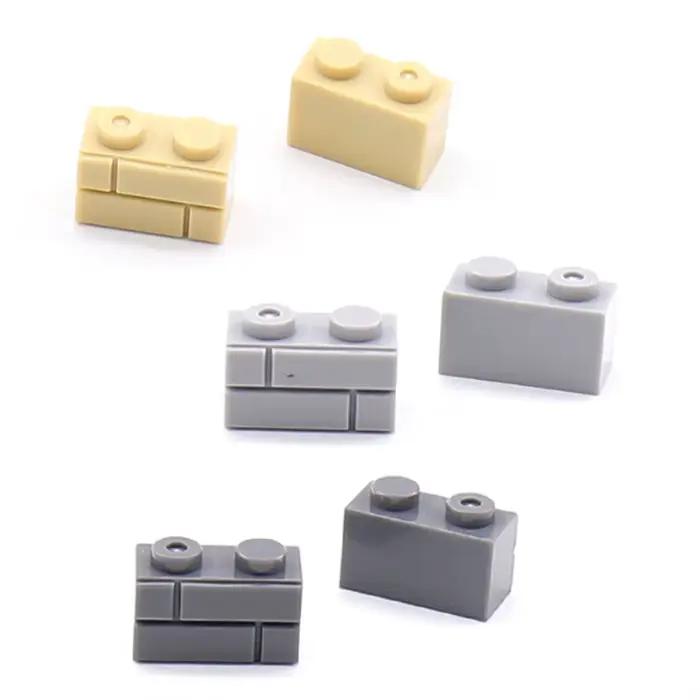 Briques murales de ville 1x2 points, 100 pièces, blocs de construction de maison MOC, accessoires pi