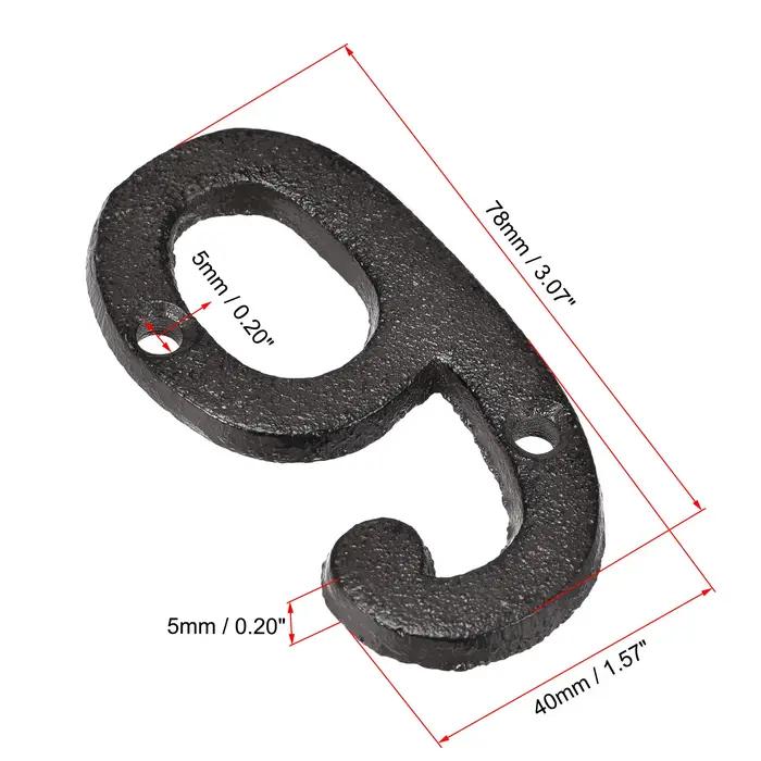 Lettres chiffres extérieurs flottants signes d'adresse en métal plaques de porte vis numéros