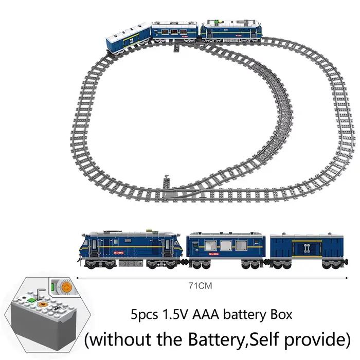 KNEW BUILT Train de 78 cm avec jouet de bloc de construction sur une batterie auto-fournée