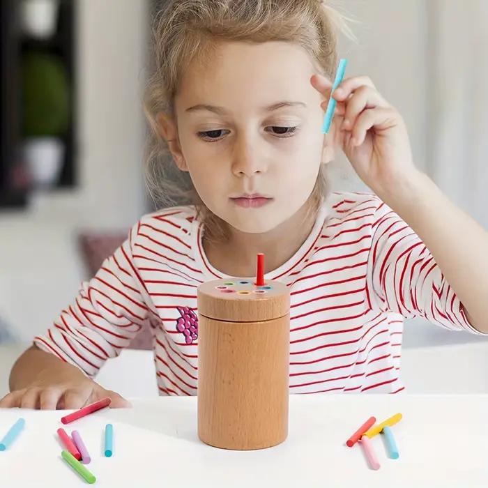 Documents d'apprentissage Montessori en bois pour tout-petits