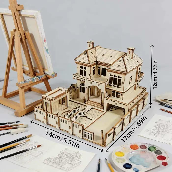 Puzzle 3D en bois de construction de villa de campagne pour adolescents et adultes améliorer leurs compétences de raisonnement spatial et de créativité jouer occassions spéciales