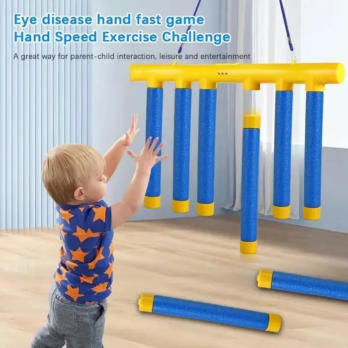 Jeu de défi de bâtons tombants en plastique ABS éducatif pour développer la réactivité et la coordination œil-main chez les enfants et adolescents
