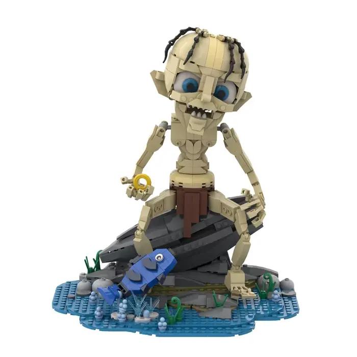 560 pièces MOC Gollum poupée modèle blocs de construction anneaux film Timid horreur sombre