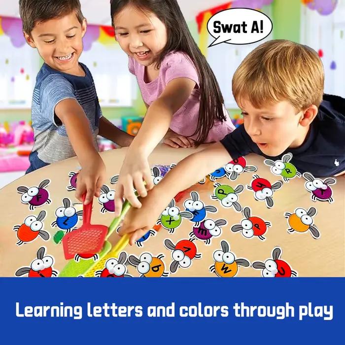 Jouet éducatif d'alphabet et de reconnaissance des couleurs : jeu de société Swat ABC pour les jardins d'enfants et les