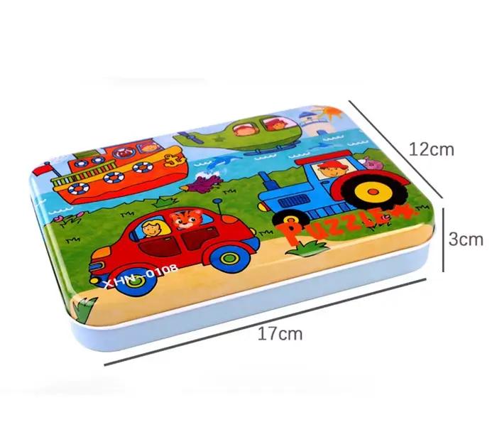 Puzzle en bois 4 en 1 pour enfants de la maternelle