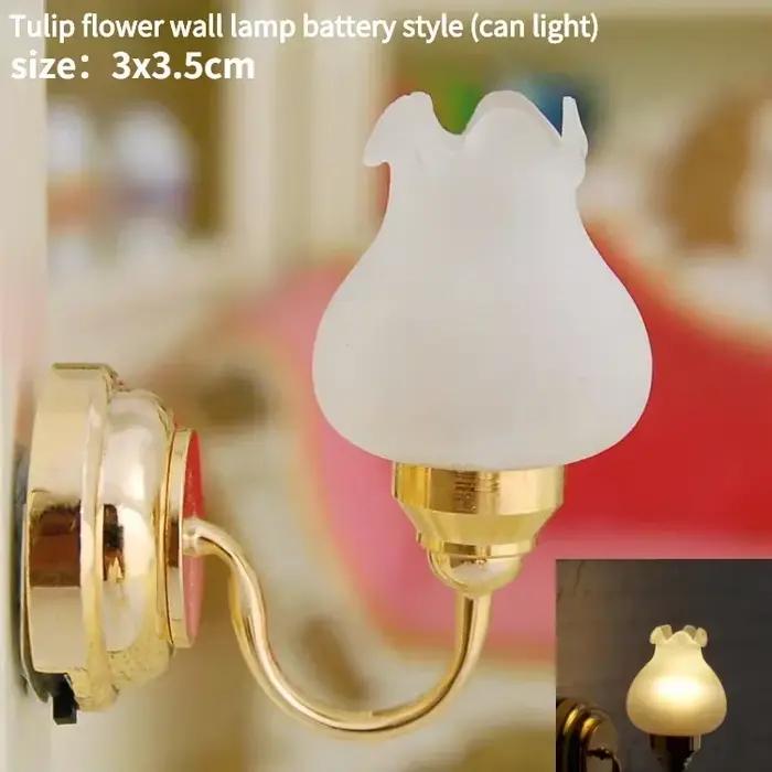 Lampe de Table pour maison de poupée, prise Miniature, Mini peut être lumineuse, accessoires de déco