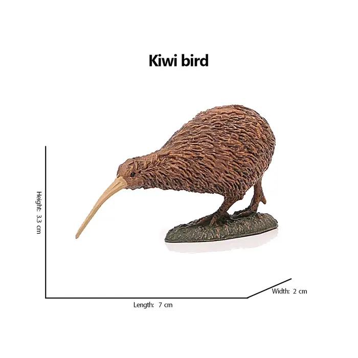 Kiwi oiseau Jungle animaux Figurines paon Phoenix mallard dinde Toucan Figurine jouet