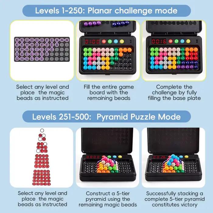 Jouet IQ 500 niveaux, jeu de défi intelligent Puzzle avec minuterie-échecs à pensée logique