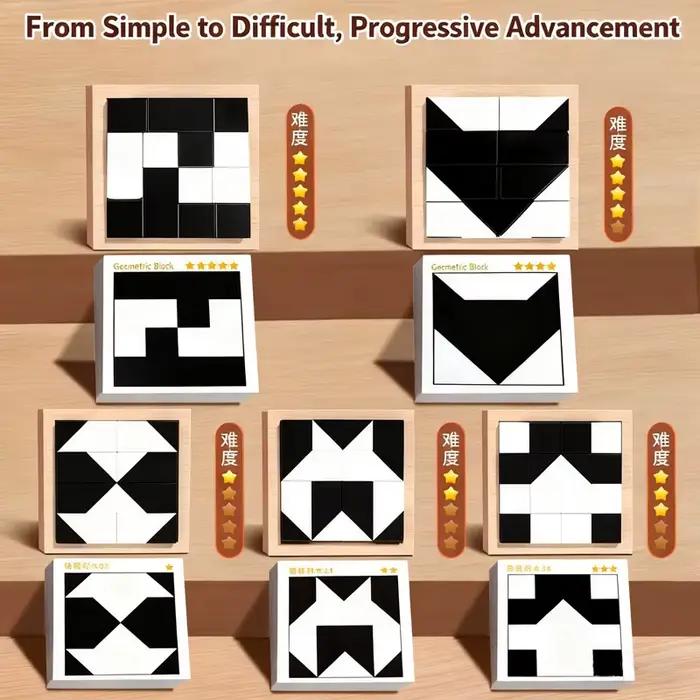 Puzzle de blocs en cube de 120 niveaux avec rangement intégré