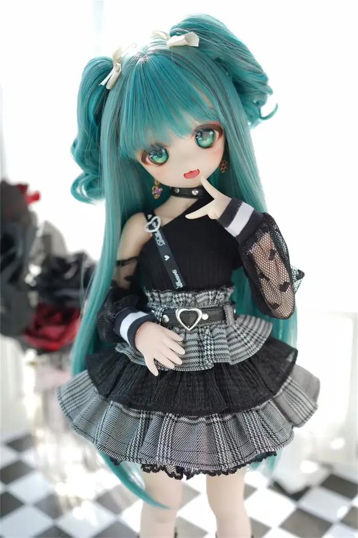 Perruque de poupée jouets BJD/DD/SD, 1/3 1/4 1/6, pour filles quotidiennes, soie haute température r