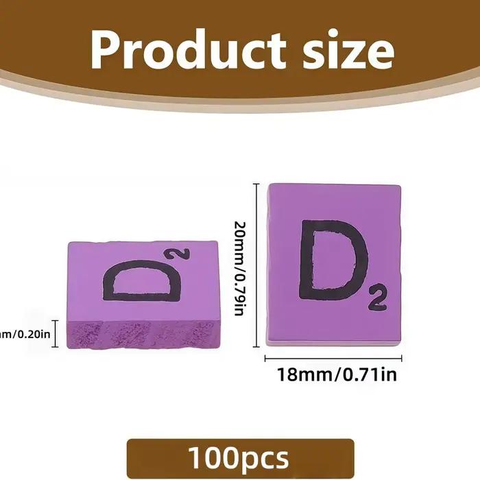 Jeu de société en bois DIY 100 pièces lettres anglaises puzzle sous-verres personnalisés création pour enfants et adultes occasions spéciales