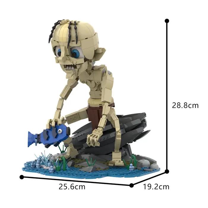 560 pièces MOC Gollum poupée modèle blocs de construction anneaux film Timid horreur sombre